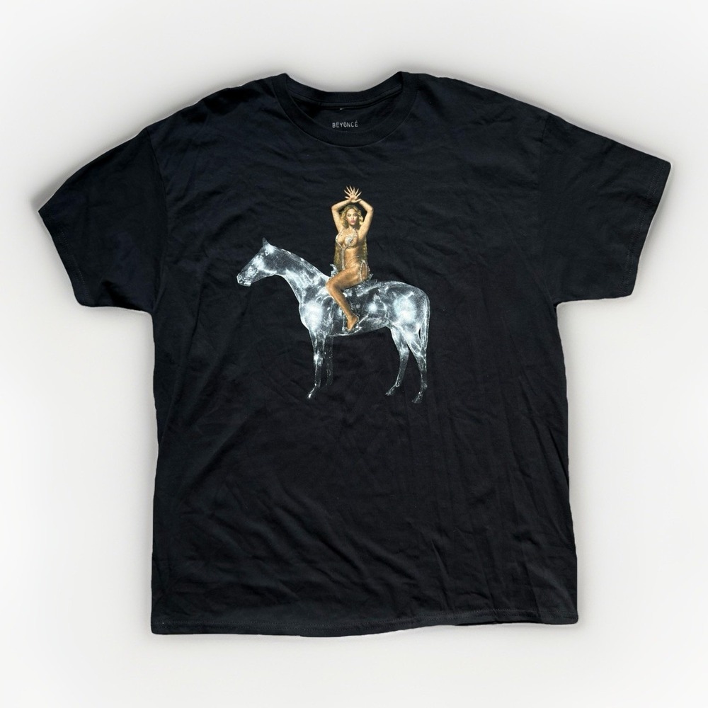BEYONCÉ Renaissance XL Limited Edition Black Graphic Tour T-Shirt Horse Pose